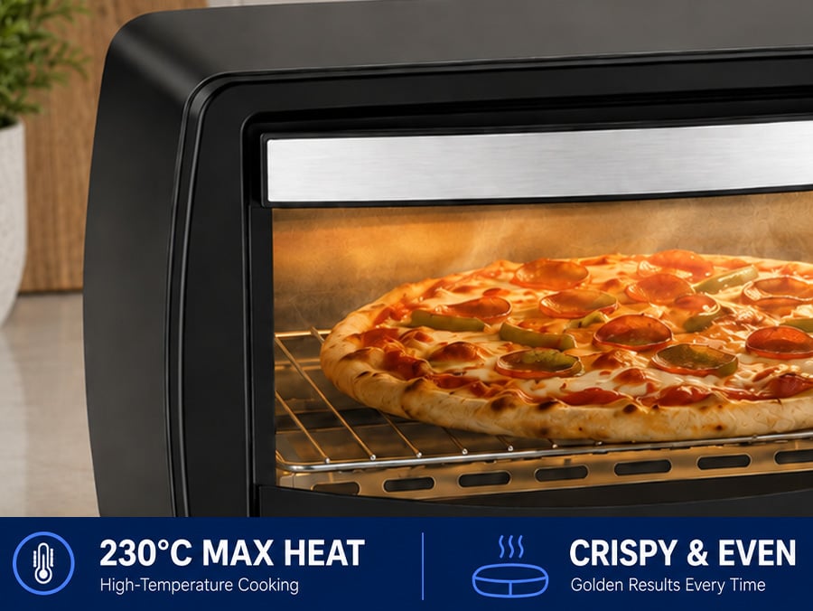 Detalle del mini horno Origial Cook&Bake 10L Black