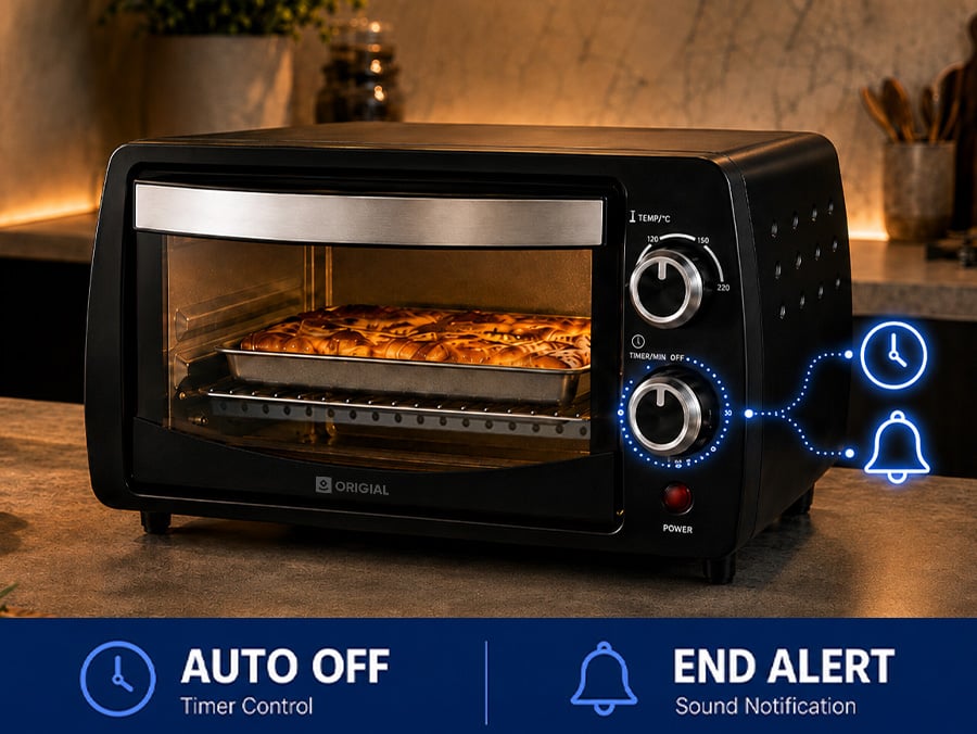 Temporizador del mini horno Origial Cook&Bake 10L Black