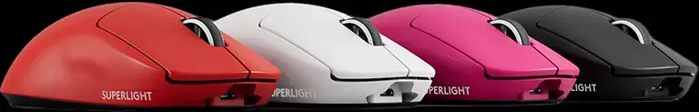 Ratones Pro X Superlight de diferentes colores