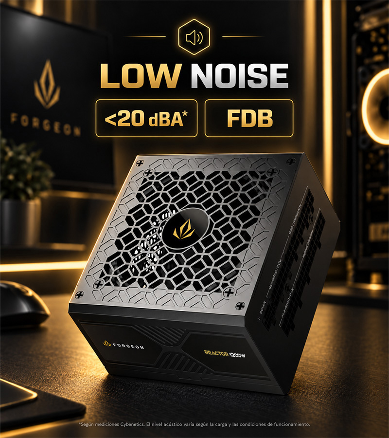 Forgeon Reactor 1200W rendimiento acústico