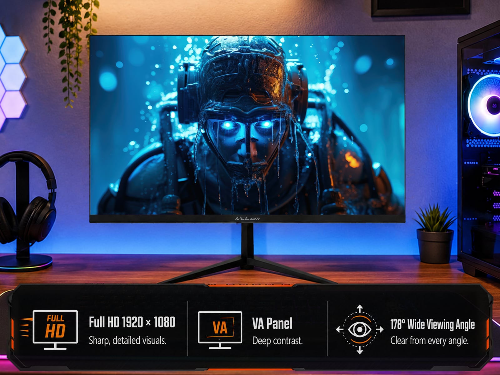 Experiencia visual Full HD con panel VA