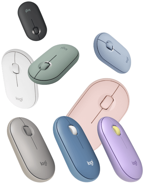Ratones Pebble M350 de diferentes colores