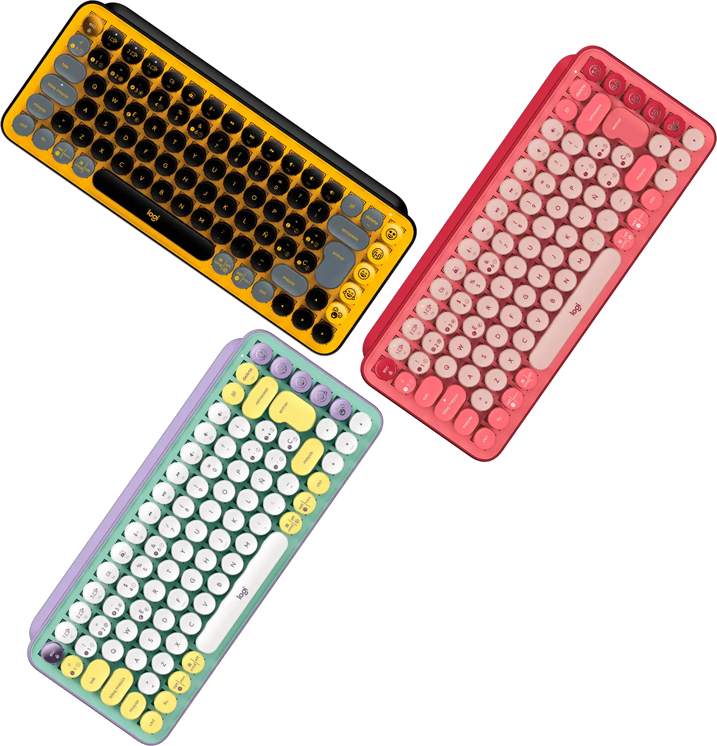 Teclados POP Keys de diferentes colores